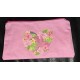 Krimskrams-Täschchen in rosa mit Motiv Blumenherz und Vogel